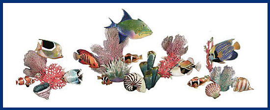 	Custom Tropical Fish Wall Sculpture by Bovano of Cheshire	