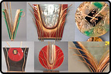 Abstract Vases and Clocks by Mark    Hines Designs