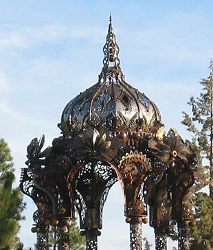 Custom Metal Garden Dome Closeup View by Ken Scott
