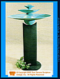 	Triple Fountain with Box Beam Base | Tom Torrens Sculpture TT0016T	