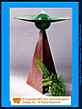 	Saucer Fountain with Pyramid Base | Tom Torrens Sculpture TT0121	