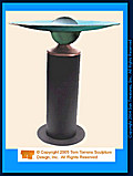 	Saucer Fountain with Column Base | TT0870 Tom Torrens Sculpture	
