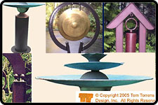 Tom Torrens Garden Sculptures: Bells, Gongs and Fountains