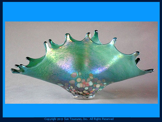 Splash Bowl Large. Art Glass Sculpture by Joel Bloomberg
