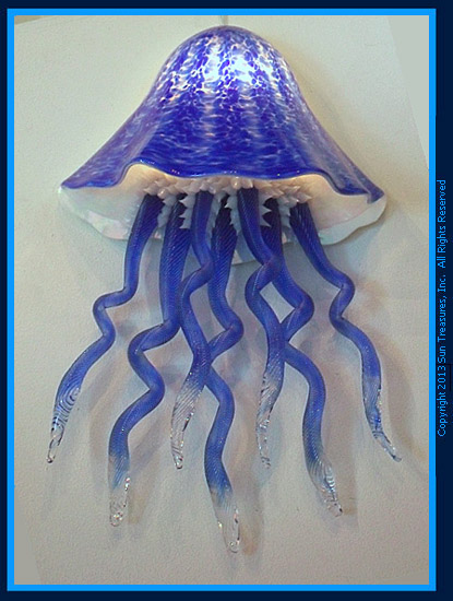Jellyfish Sconce Art Glass Sculpture Joel Bloomberg