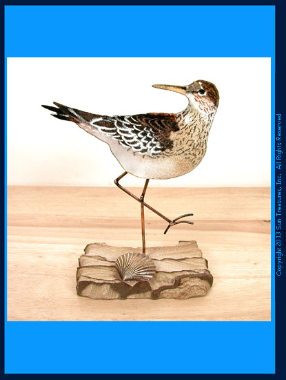 Sandpiper on Sandstone Facing Up T16 Bovano Tabletop Sculpture