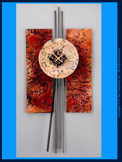 Gordon Wall Clock by Mark Hines Designs. Glass       Wall Art Sculpture