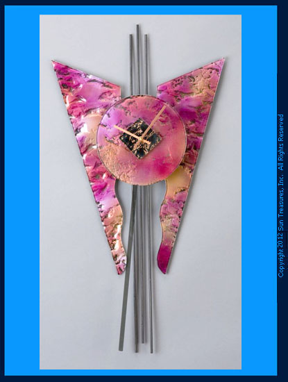 Holley Wall Clock by Mark Hines Designs. Glass       Wall Art Sculpture