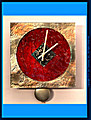 Square Wall Clock by Mark Hines Designs. Glass       Wall Art Sculpture
