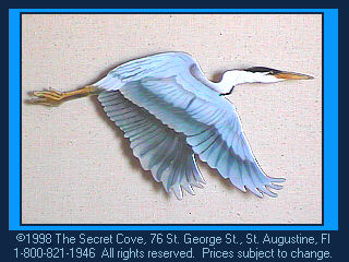 Flying Heron Small W303 Bovano of Cheshire Sculpture