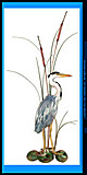 Bovano of Cheshire Great Blue Heron Wall Sculpture Art