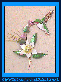 Hummingbird with Woodlily W441 Bovano Wall Art