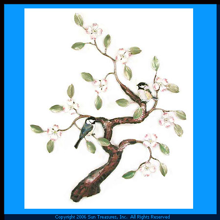 Chickadees in a Tree W466 Bovano Wall Art Sculpture
