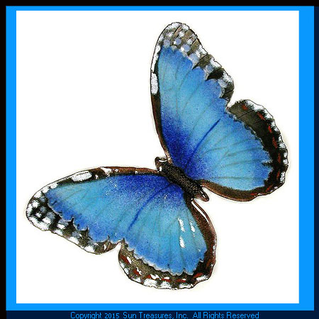 Blue Morpho Butterfly. B1 Metal wall sculpture by Bovano.