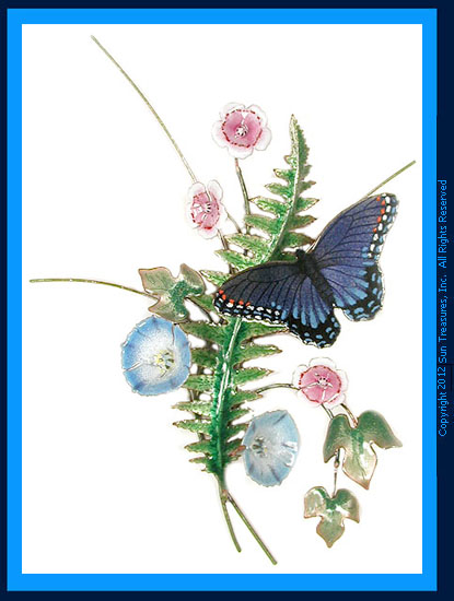 Red Spotted Purple Butterfly. B24 Metal wall sculpture by Bovano.