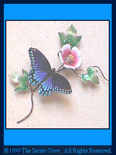 Red Spotted Purple Butterfly B82 Metal wall sculpture by Bovano.