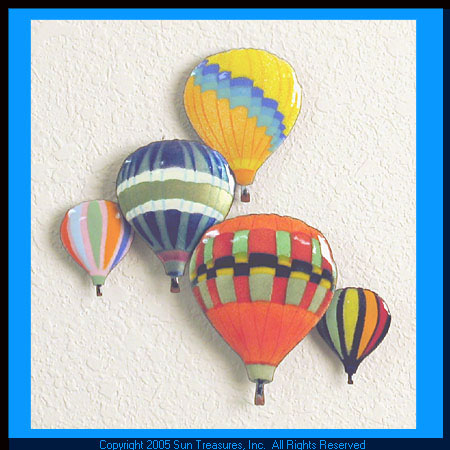 Five Balloons In Flight With Albuquerque Colors W681 Bovano