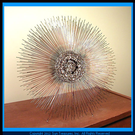 Bovano Small Double Layer Sunburst. 4sun metal wall art.