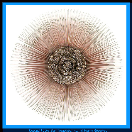 Medium Triple Layer Sunburst.  Metal wall sculpture by Bovano.