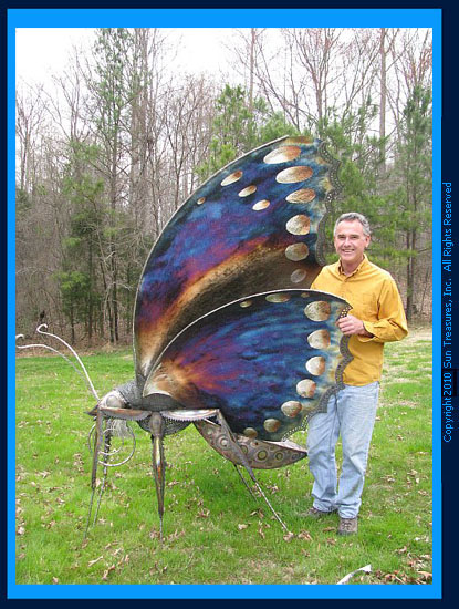 Giant Butterfly Metal Sculpture by Gary Caldwell