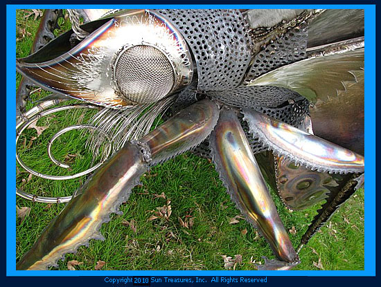 Giant Butterfly Metal Sculpture by Gary Caldwell Closeup View