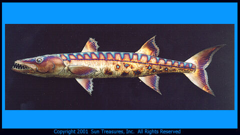 Gary Caldwell Barracuda Metal Sculpture Wall Art