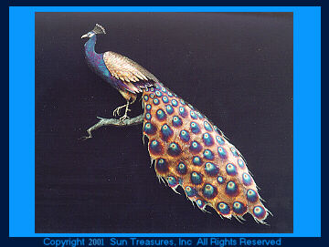 Gary Caldwell Peacock Metal Wall Sculpture Art