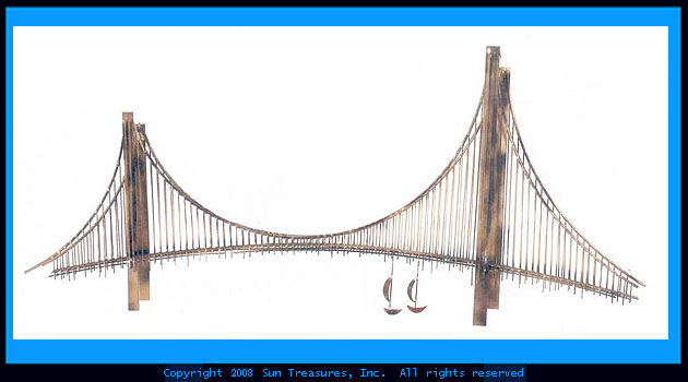 Suspension Bridge by Gurtan Designs Metal Wall Art  Sculpture