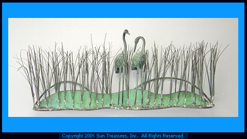 Cranes by Gurtan Designs Metal Wall Art  Sculpture